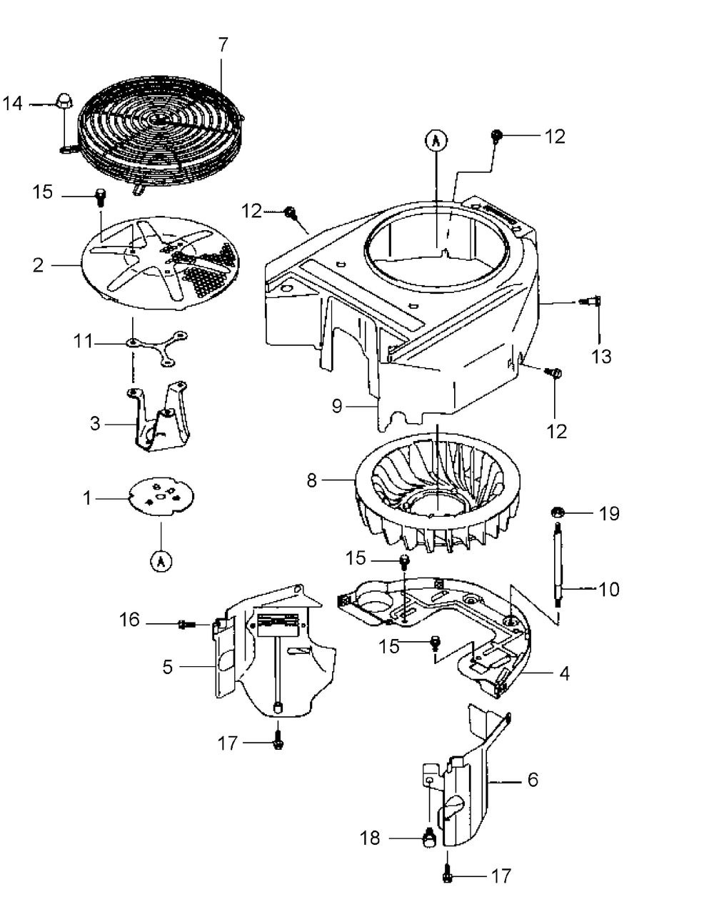 Fh541v-As25 Cooling Equipment Diagram and Parts List for HFF1748 55AG5D4V750-WAM Cub Cadet Lawn Mower